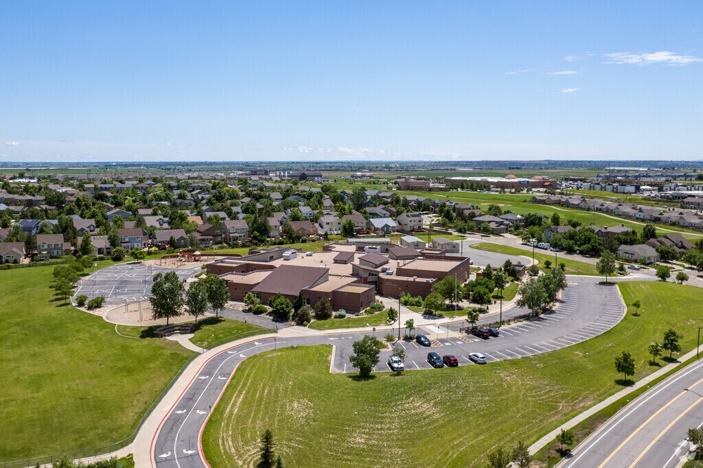 Context view showing Black Rock Elementary School in Erie, Colorado.