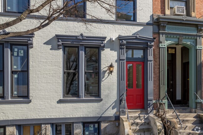 Single-family townhouses are scattered around the Over-The-Rhine neighborhood.