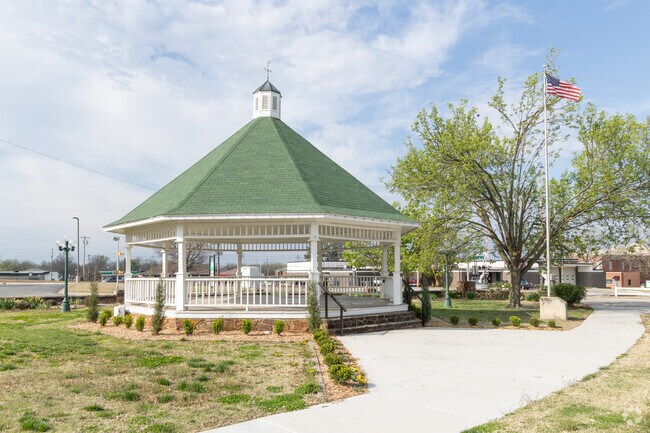 Claremore Gazebo Park sits at the edge of Main Street Claremore.