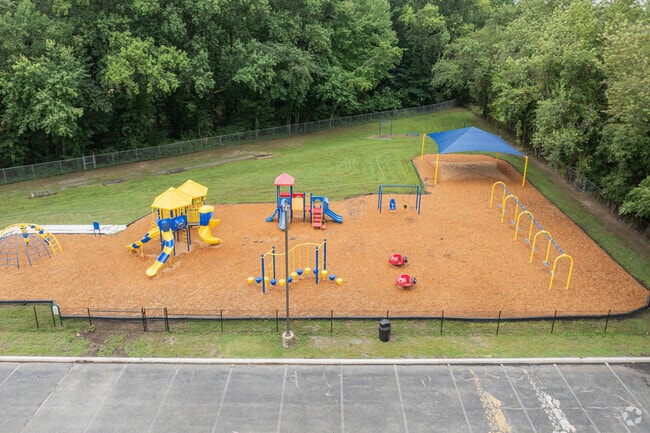 Star Hill Elementary has a fenced in playground for recess.