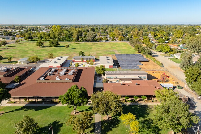 Willows Intermediate School has a large grass area for soccer practice and other fun activities the students enjoy.