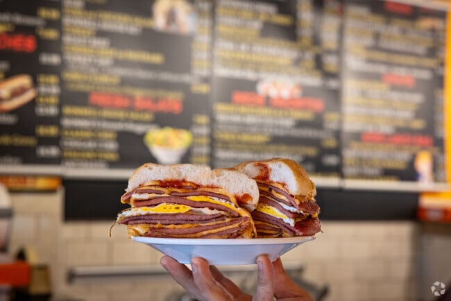 The world-famous Taylor ham, egg & cheese sandwich from Pascarella Brothers Deli in Chatham, NJ.