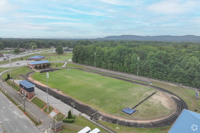 The Cougars of Alexander Central High School play football here on Friday nights.