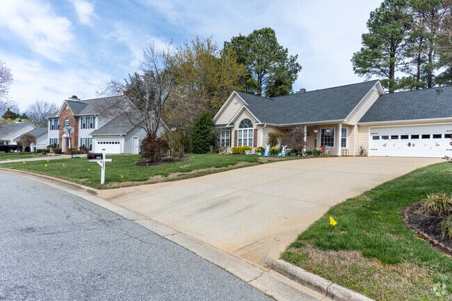 Macy Grove offers a mix of home styles, many with spacious yards.