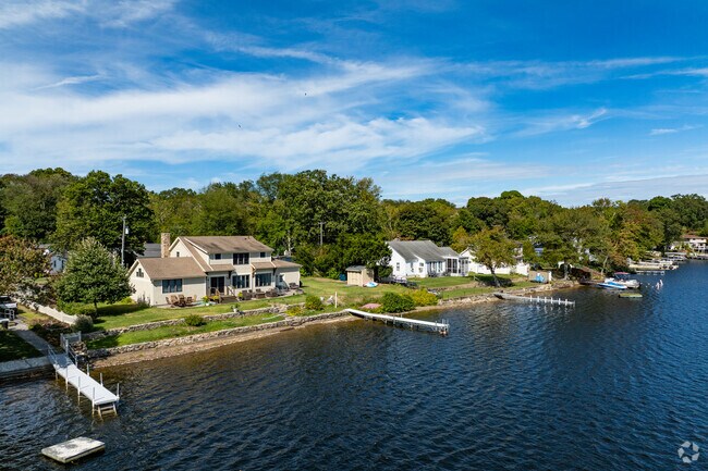 Some Old Lyme homes built off the Connecticut River have personal docks for boating.