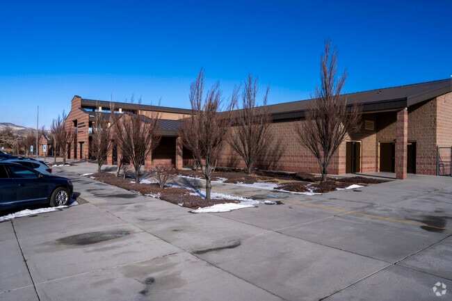 The front sidewalk at Ted Hunsburger Elementary School.