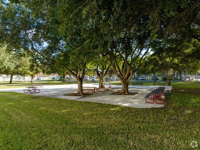 Hammocks Middle School backside courtyard.