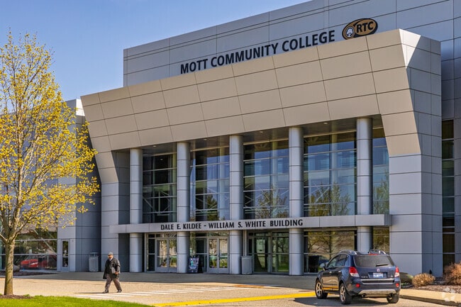 Mott Community College campus in west Central Park was founded by Flint local Charles Mott.