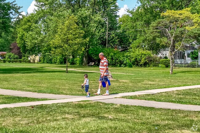 Carl Frye Park is a walkable green space for Lincoln Village residents.