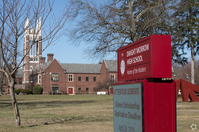 Dwight Morrow High School entrance sign in Englewood.