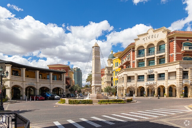 Tivoli Village is one of the most popular attractions in Queensridge, offering food and shops.