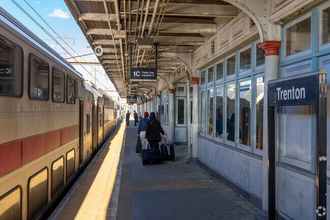 The Trenton Transit Center is close to South Trenton with trains to New York and beyond.