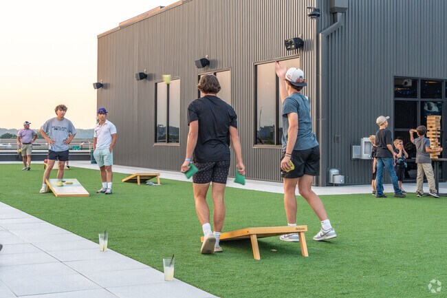 Kingston Yard in Downtown Cedar Rapids is a vibrant spot for outdoor fun and relaxation.