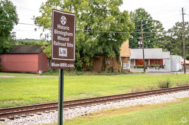 A historic mineral railroad site sits in the middle of Lipscomb, Alabama.