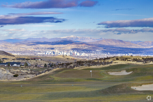 The golf course in Arrowcreek has striking views of Downtown Reno.