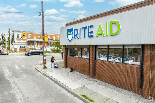 Parklane residents shop for essentials at Rite Aid along nearby Park Heights Avenue.
