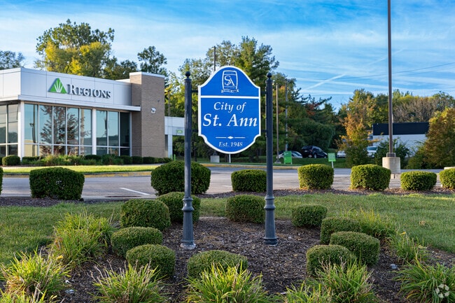 Visitors to St. Ann are greeted by this welcome sign on the corner of St. Charles Rock Road.