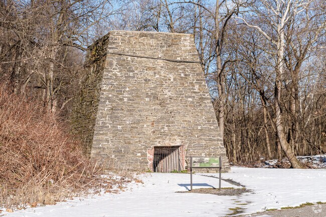 The Boiling Springs Iron Furnace is maintained as a tribute to the area's heritage.
