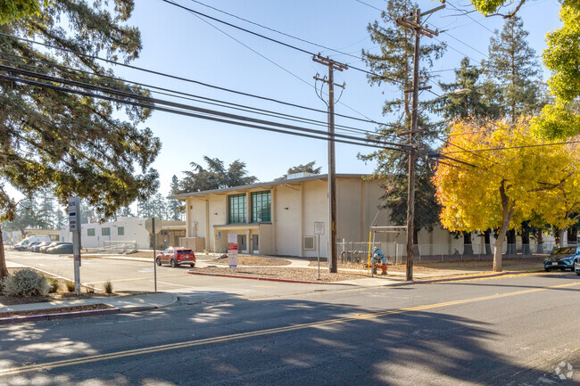 A view of the Wilson Alternative School buildings from the street in Santa Clara.
