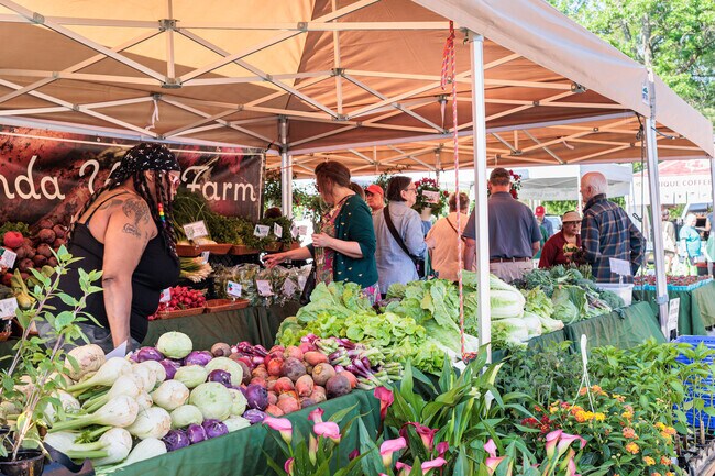 Newington's amazing nearby Farmers Markets with all the produce and baked goods you could want.