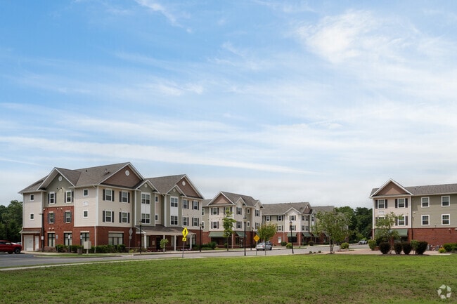 Townhome architecture is rampant in Coram with many new developments.