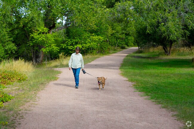 Arkansas Riverwalk Trail follows the river through downtown Cañon City.
