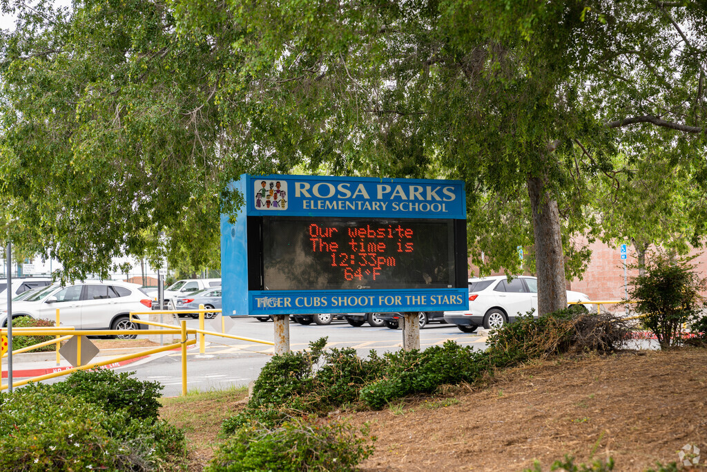 Signage at Rosa Parks Elementary School in San Diego.