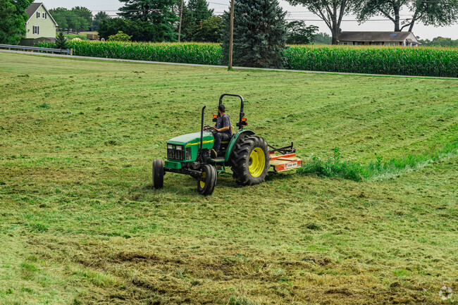 Farmers groom the crops for the fall season in Donerville, PA.