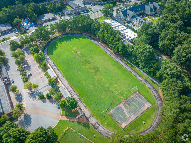 Join the football team or run along the track at the Tucker Middle School.
