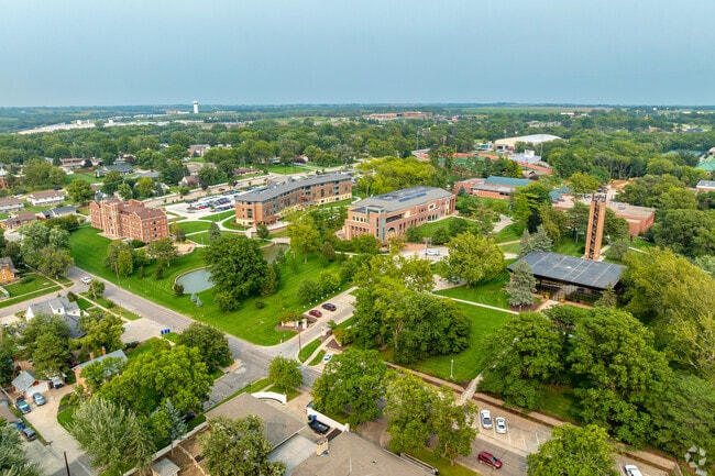 Doane University campus features historic buildings and green spaces.