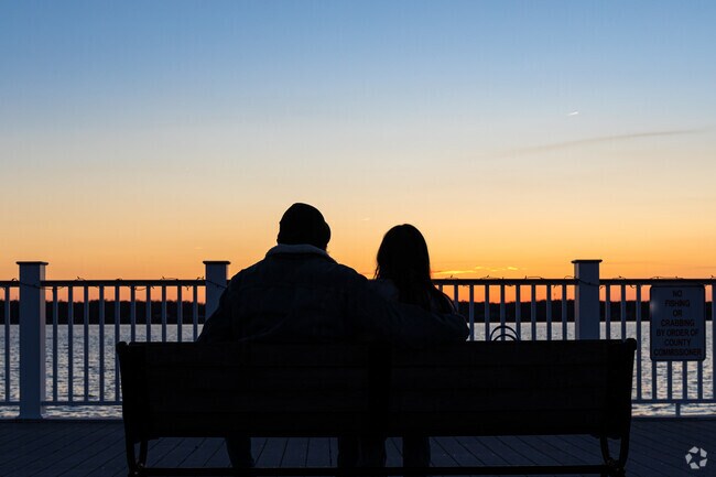 Come to the boardwalk and enjoy a wonderful sunset before a night out in Solomons.