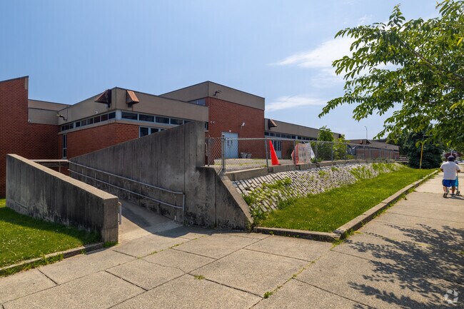 Accessible entrance at Hayden McFadden Elementary School in New Bedford Ma.