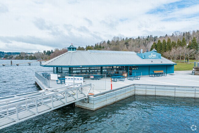 The pier at Gene Coulon Memorial Beach Park is a quick drive from Kennydale in Renton.
