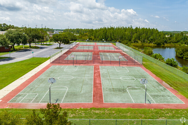 Seven Springs Middle in Trinity, has current sporting courts for student outdoor activities.