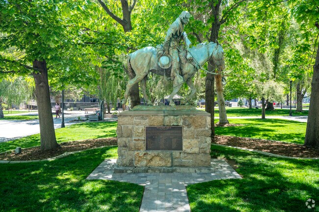 Capitol Village has dozens of historical monuments in the neighborhood representative of Nevada's Battle Born origin.