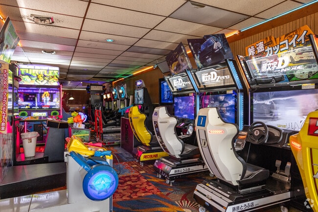 The interior of Eight On the Break with multiple arcade games to enjoy in Dunellen, NJ.