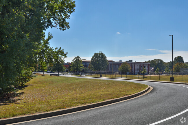 Drive up the winding road to Paris Elementary School.