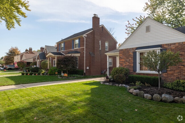 Homes in many corners of Grosse Pointe Woods sit far back from the roads with large yards.