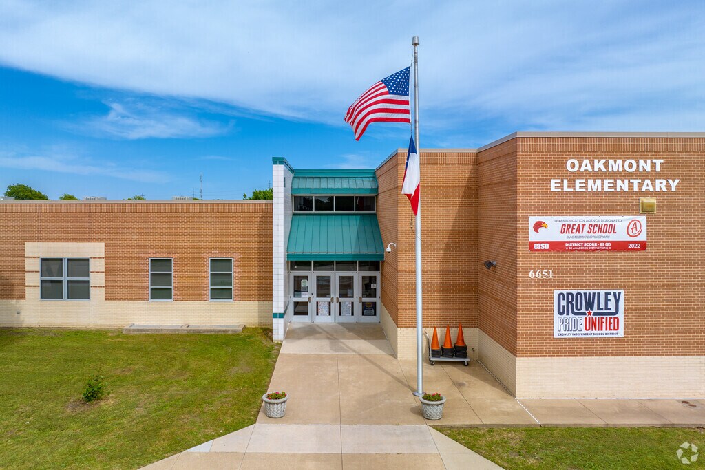 Oakmont Elementary is located in the Hulen Bend Estates subdivision of Wedgwood