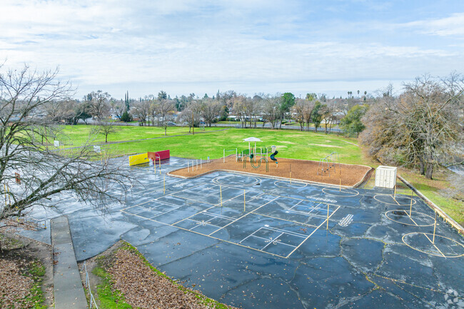 Play on the blacktop at Grand Oaks Elementary School.
