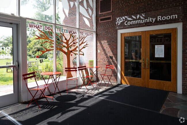 There are always fun events happening in the community area of the library.