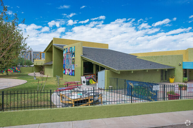 New School for the Arts and Academics offers courses in drawing, printmaking, dance, and more.