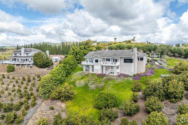 Homes around Somis can  be built into the hillsides.
