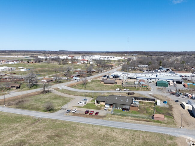 The Oklahoma State Penitentiary is situated in McAlester, standing as a notable landmark with a rich past.
