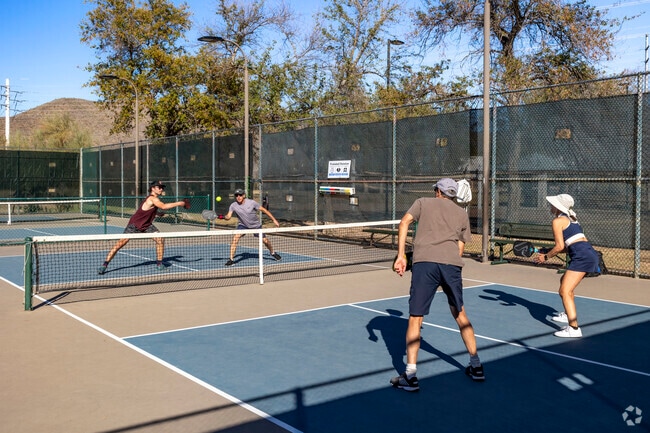 Scottsdale residents play pickleball at Cholla Park.