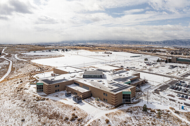 Mountain Ridge Middle School in Highlands Ranch, CO on a winter day.