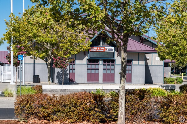 The Barbara Chilton Middle School message board can be seen at the entrance in Lincoln, CA.