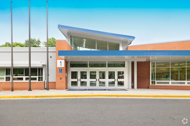 Main entrance to Thoreau Middle School in Vienna.
