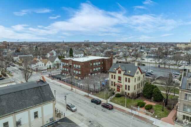 An aerial view of  St. Anthony Upper Elementary School.