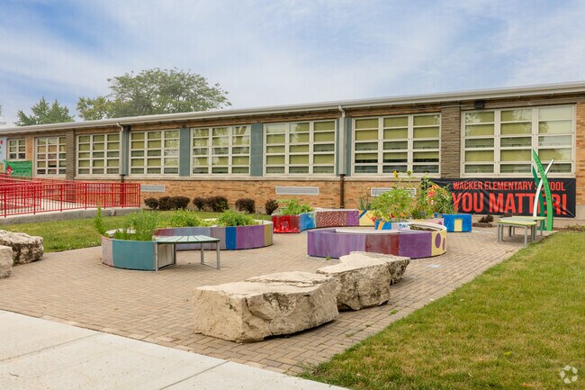 Charles H. Wacker Elementary School learning garden, where you matter, Chicago, IL.